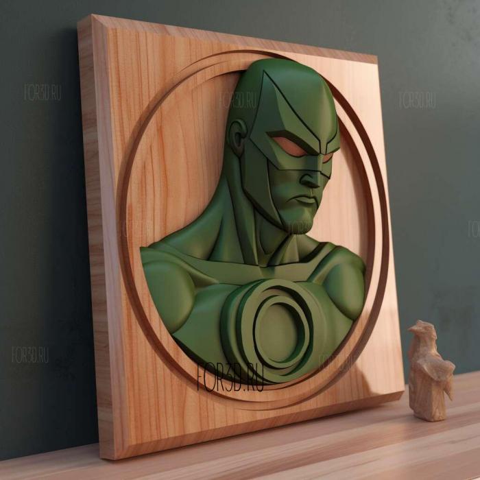 Green Lantern The Animated Series series 4 stl model for CNC